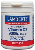 Lamberts Vitamin D3 2000iu ( 50 mg) 120 Capsules # 8147