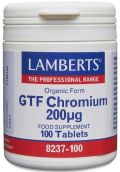 Lamberts GTF Chromium (as Picolinate) 200mg ( 100 tablets ) # 8237