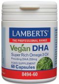 Lamberts Vegan DHA 250mg (Omega 3 Oil) 60 Capsules #8494 