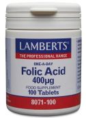 Lamberts Folic Acid 400mg (100 tablets) #8071