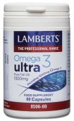 Lamberts Omega 3 Ultra Pure Fish Oil 1300mg (EPA 715mg/DHA 286mg) 60 Caps #8506