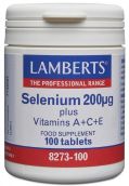 Lamberts Selenium 200mg plus A+C+E ( 100 tablets) #8273