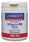 Lamberts Vit B-6 50mg (100 Tablets) # 8061