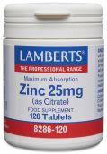 Lamberts Zinc Citrate 25mg 120 Tabs #8286