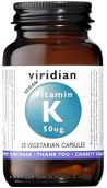 Viridian Vitamin K2 50ug  Veg 30 Caps # 258