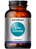 Viridian Zinc Citrate  30 Capsules # 343